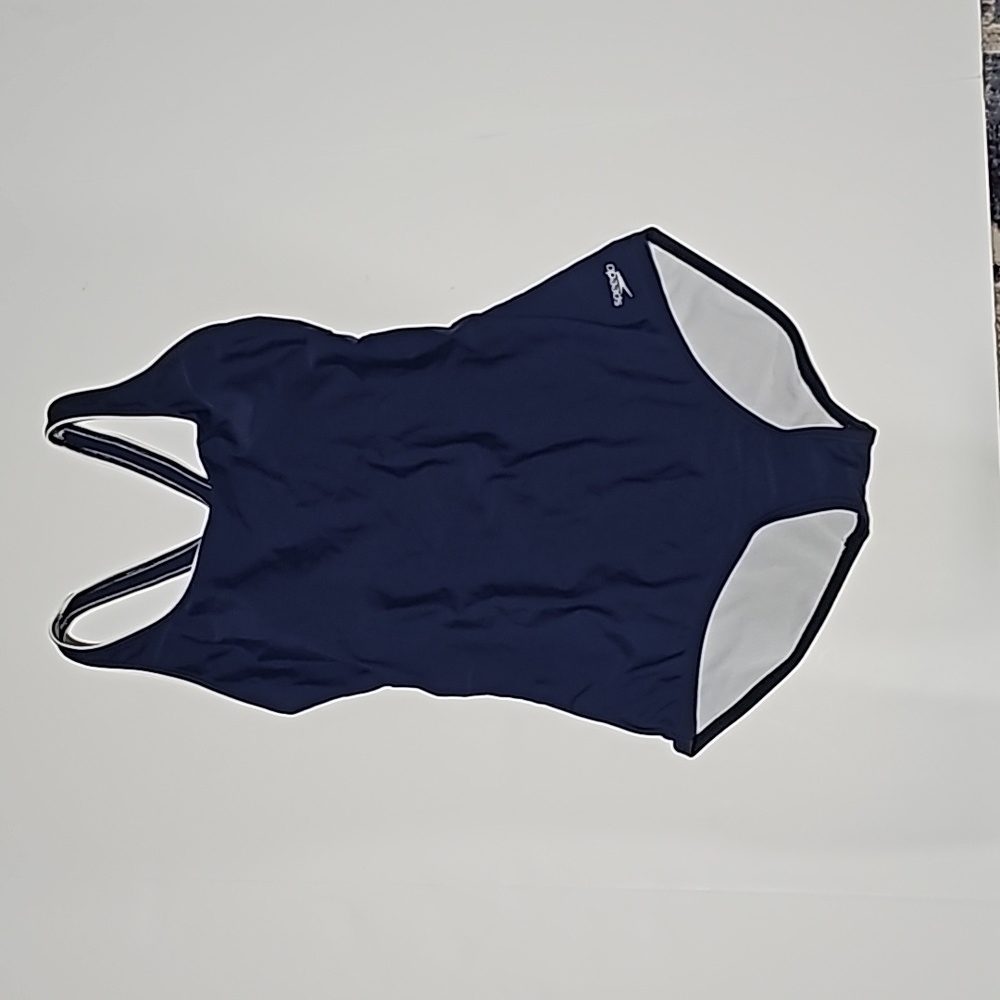 Speedo Womens Peacoat One Piece Swimsuit Size L